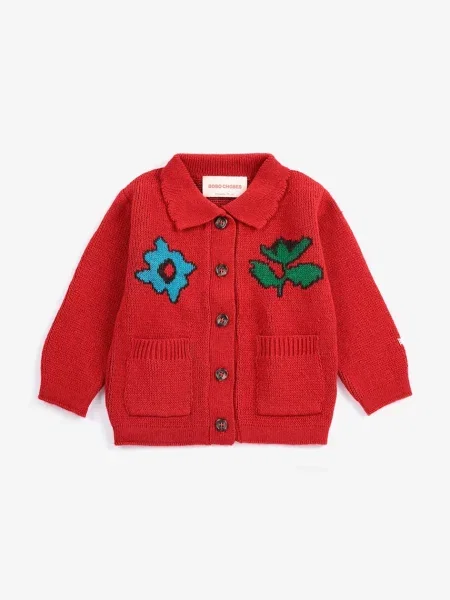 Bobo Choses кардиган дитячий з додаванням вовни Blossom