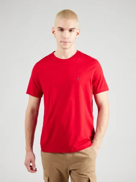 TOMMY HILFIGER Tričko ESS SEASONAL jasne červená