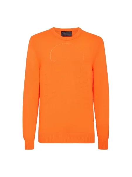 Sweter Philipp Plein pomarańczowy