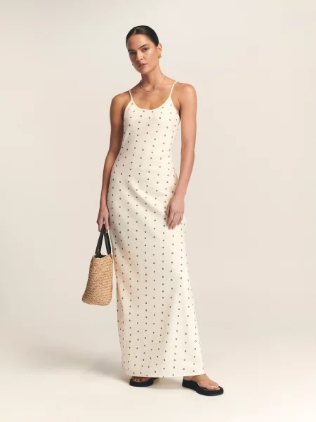 St MRLO Rochie Myrtle ecru negru