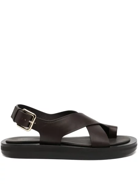 Sandale Co Collection din piele cu platformă maro