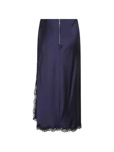 Fustă midi Alice + Olivia din satin albastru