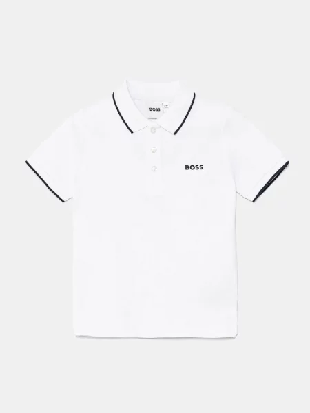 BOSS Dětská polokošile bílé