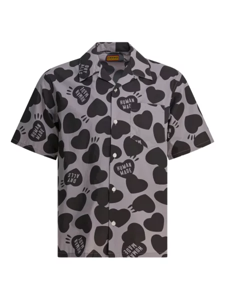 Риза Human Made с принт със сърца сиво