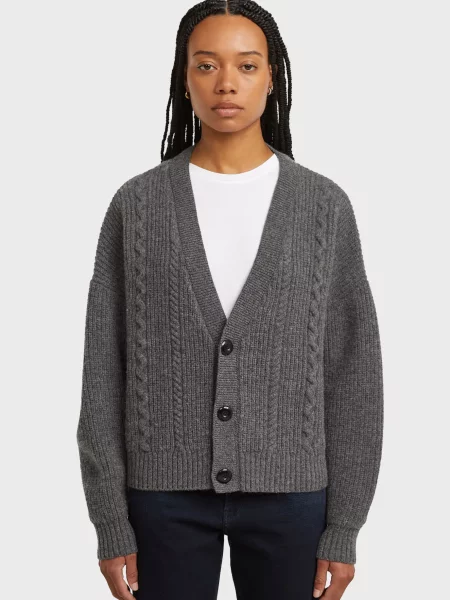 Вовняний кардиган G-star Raw сірий