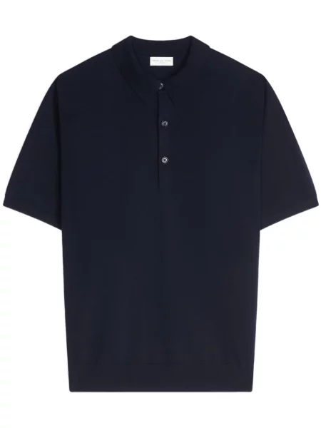 Polo Dries Van Noten de lână albastru
