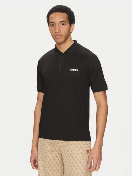 Guess Поло Slim Fit чорний