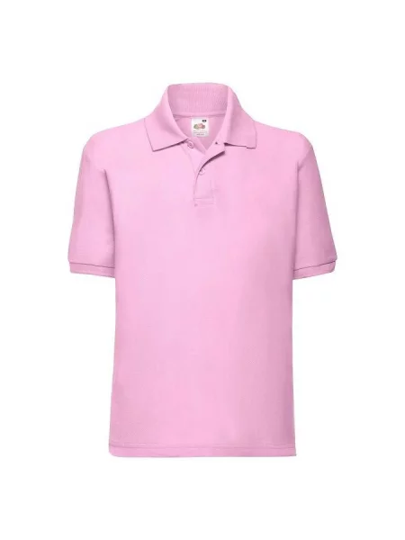 Tricou polo copii Fruit Of The Loom roz
