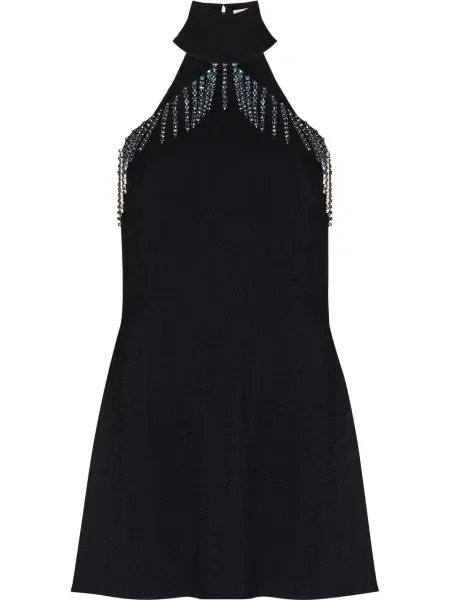 Sukienka Christopher Kane z dekoltem halter niebieska