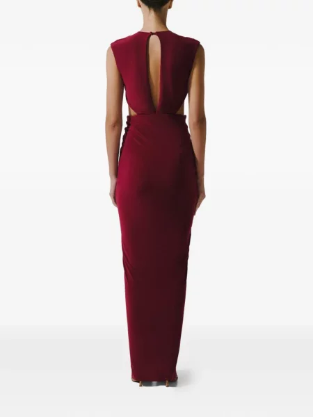 Rochie maxi Baobab cu volane roșu