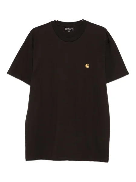 Μπλούζα Carhartt Wip με αυτόγραφο καφέ