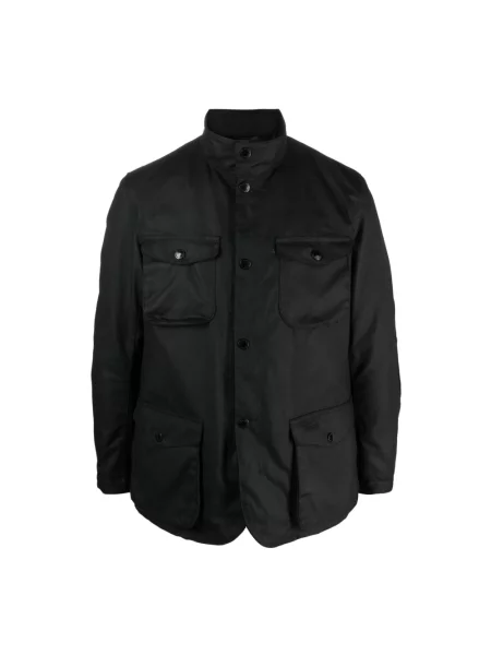 Barbour Kurtka Polowa Ogston Wax schwarz czarna