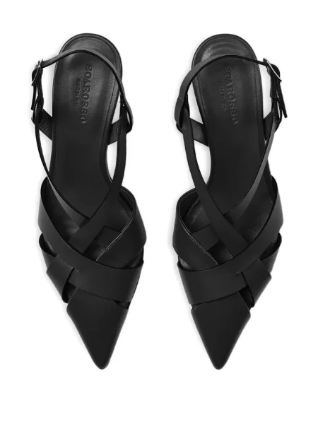 Pantofi cu toc Scarosso slingback negru