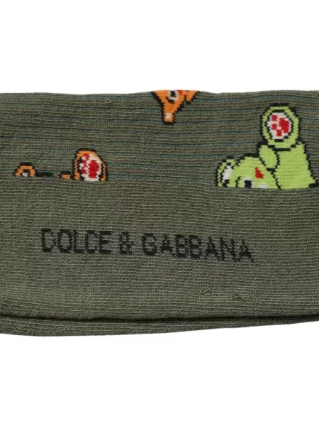 Чорапи Dolce & Gabbana зелено