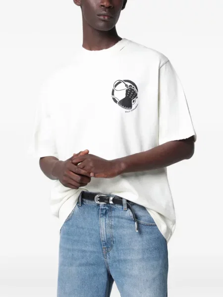 Tricou Willy Chavarria zdrențuiți alb
