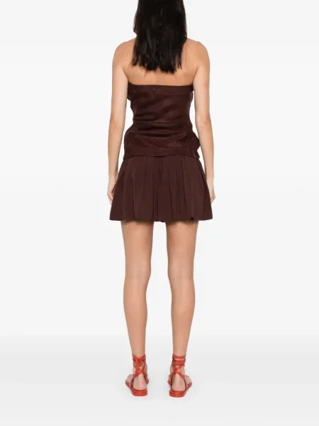 Rochie mini Faithfull The Brand de costum maro