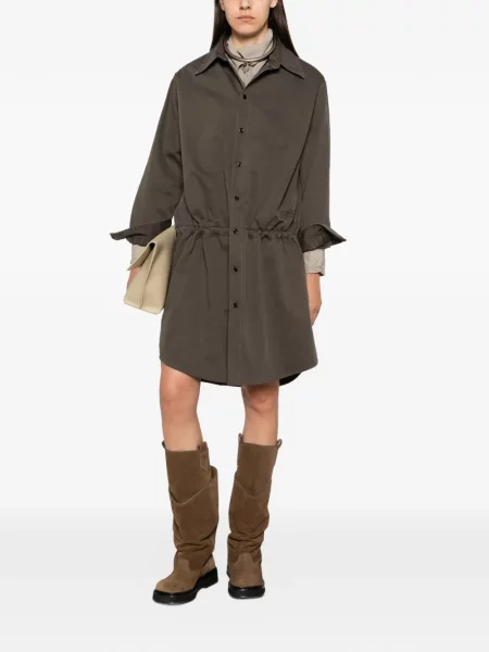Rochie tip cămașă Mm6 Maison Margiela cu cordon maro