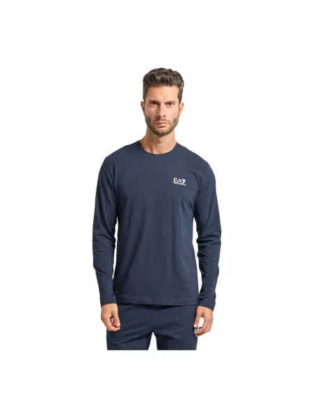 Emporio Armani Longsleeve PJVQZ Granatowy niebieska