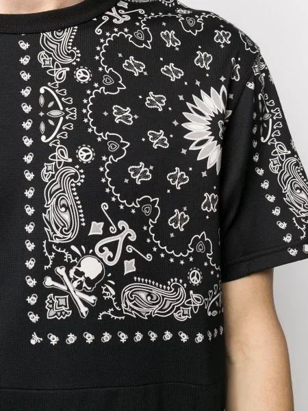 Tricou Mastermind World cu imagine cu model paisley negru