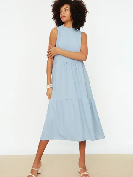 Midi obleka Trendyol siva