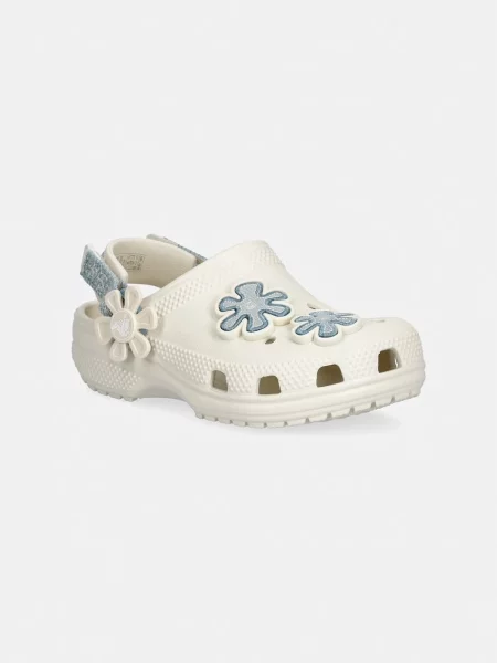 Crocs шльопанці дитячі CLASSIC DNM FLWR ADJ BACKSTRAP CLOG T