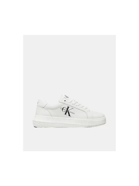 Calvin Klein Jeans Sneakersy Chunky Cupsole Laceup Mon Lth Wn bílá
