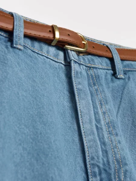 Джинси wide leg з високою талією та синій