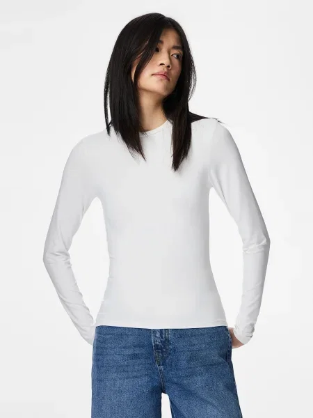 PIECES Tricou PCLULA' alb