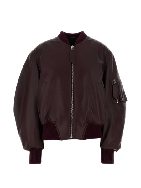 Geanta de piele The Attico violet