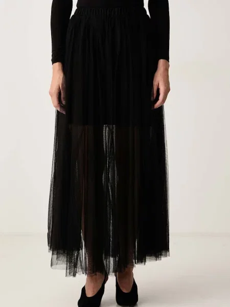 Twinset fustă evazată negru