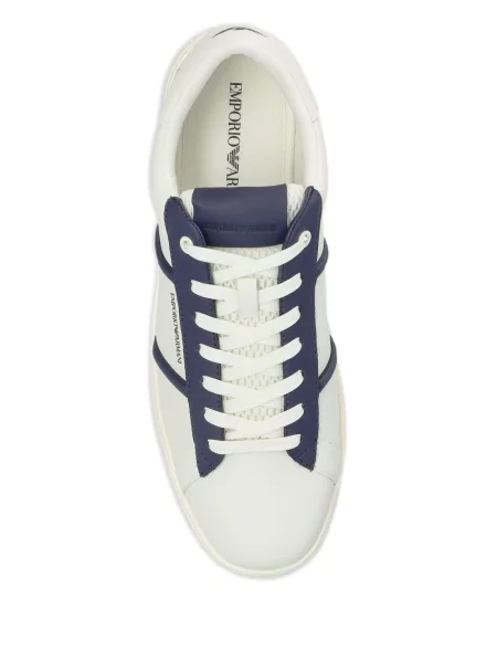 Sneakerși Emporio Armani din piele alb