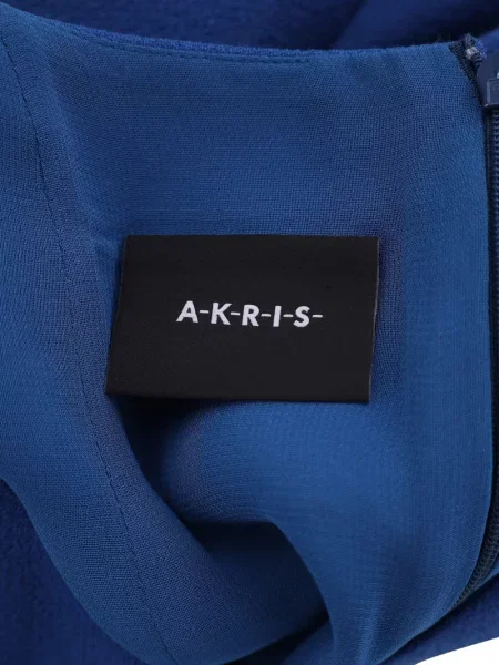 Rochie Akris cu decolteu în V de costum albastru