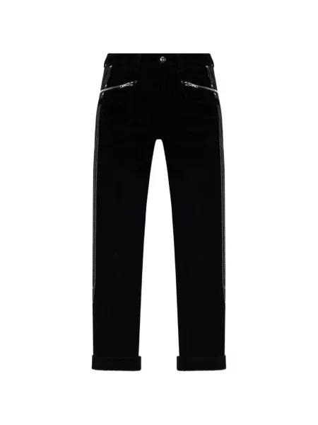 Pantaloni Isabel Marant de catifea cord negru