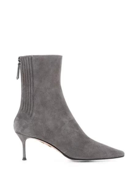 Cizme scurte Aquazzura din piele de căprioară gri
