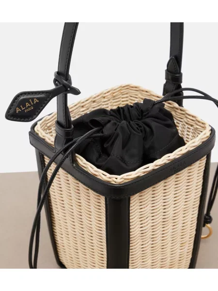 Geantă Alaïa din piele bej