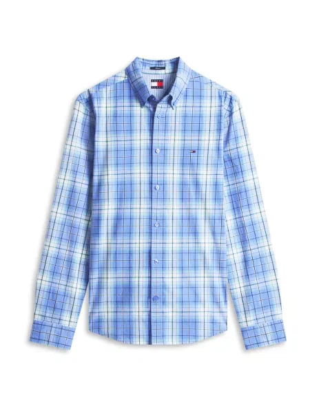 Tommy Jeans Srajca svetlo / svetlo zelena / temno zelena modra