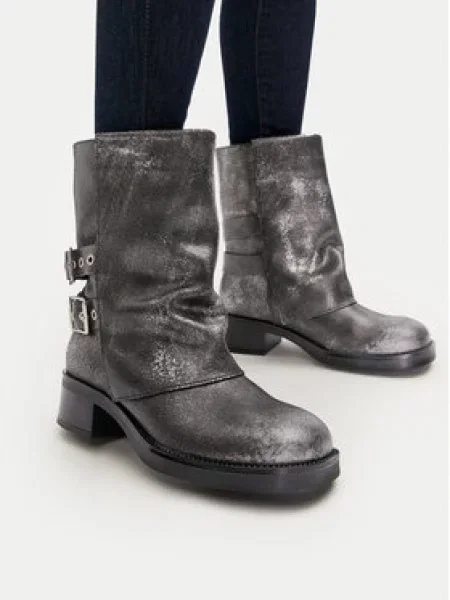 Steve Madden Polokozačky Bonfire stříbrná
