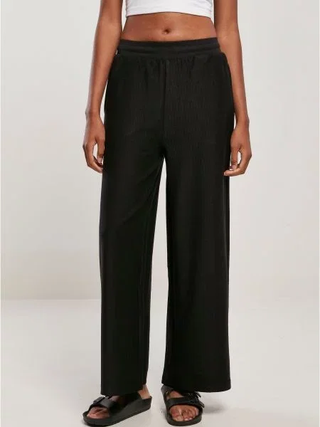 Pantaloni Urban Classics din material terry negru