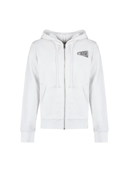 Bluza z kapturem Diesel z kapturem biała