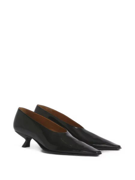 Pantofi cu toc Marni cu vârf pătrat negru