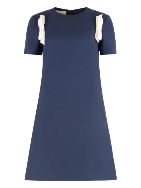 Rochie Valentino Garavani cu funde de costum albastru