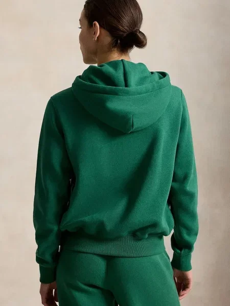 Polo Ralph Lauren bluza rozpinana z kapturem z bawełną