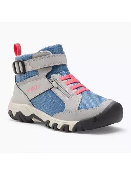 Buty turystyczne juniorskie KEEN Targhee Boundless alloy/rouge red niebieskie