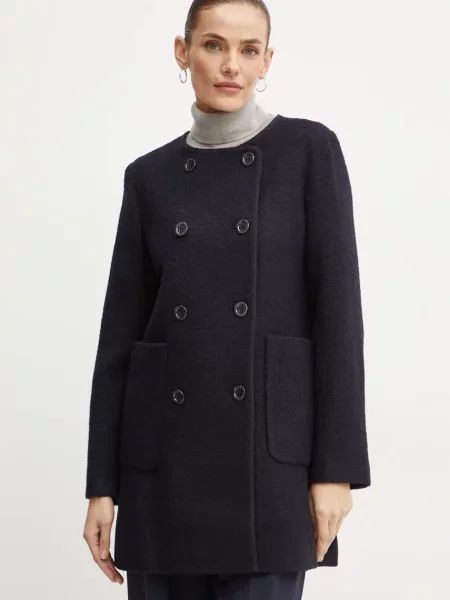 MICHAEL Michael Kors palton din lana de tranzitie cu doua randuri de negru