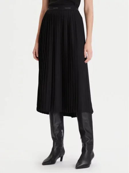 Calvin Klein Spódnica plisowana czarny
