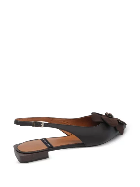Pantofi cu toc ángel Alarcón cu model floral maro