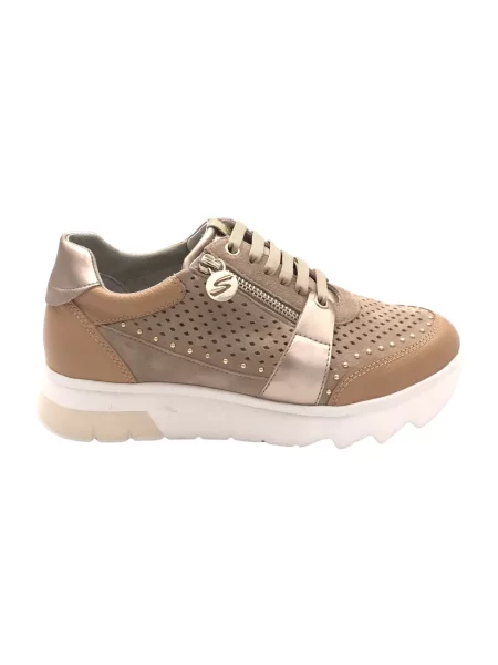 Sneakersy Stonefly skórzane beżowe