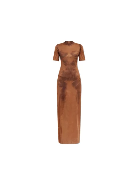 Sukienka Acne Studios brązowa