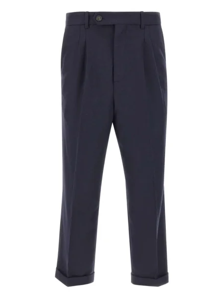 Plisované kalhoty Drôle De Monsieur modré