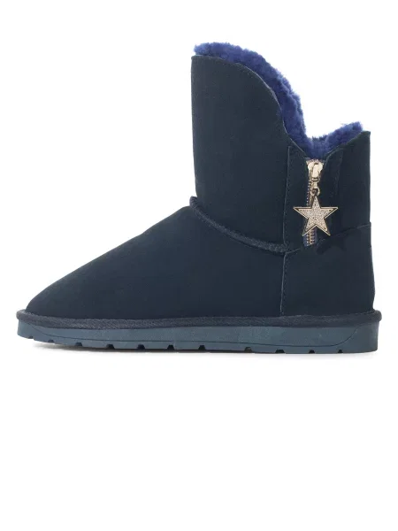 Gooce Botine Penny bleumarin / auriu